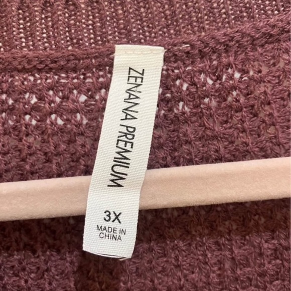 Women’s 3XL Zenana Premium waffle Knit Sweater in Dusty Rose - Picture 2 of 11